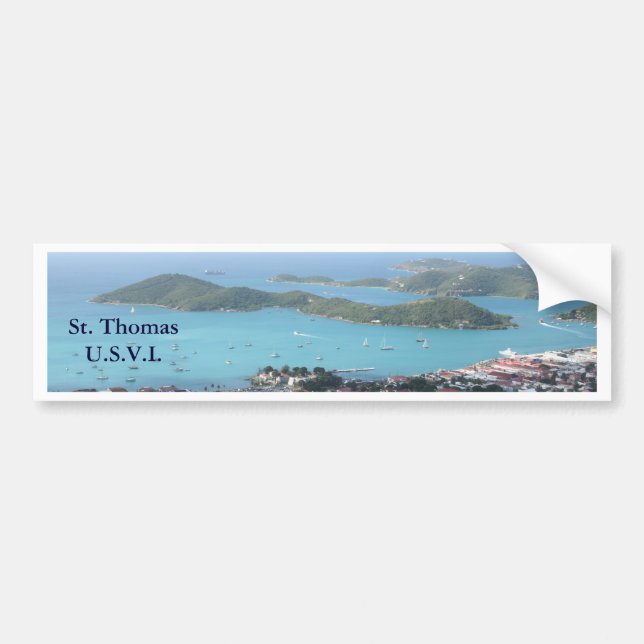 St. Thomas U.S.V.I. Bumper Sticker (Front)