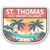 St Thomas U.S. Virgin Islands Retro Emblem