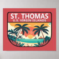 St Thomas U.S. Virgin Islands Retro Emblem