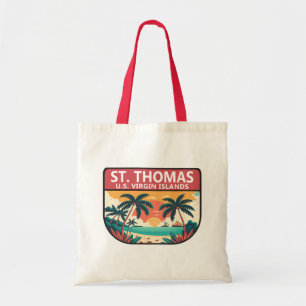 St Thomas U.S. Virgin Islands Retro Emblem Tote Bag