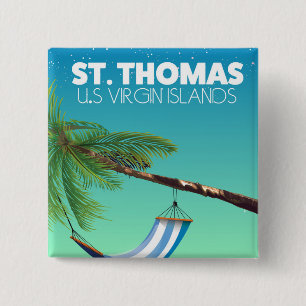 St Thomas US Virgin Islands. 15 Cm Square Badge