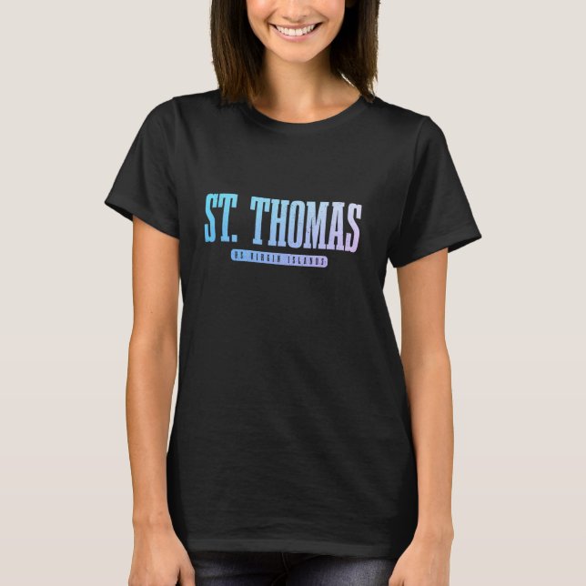 St. Thomas US Virgin Islands Pride Vacation USVI V T-Shirt (Front)