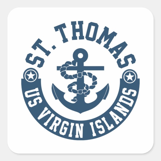 St. Thomas US. Virgin Islands Square Sticker (Front)
