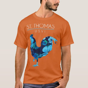 St Thomas USVI Flower Hibiscus Chicken Lover Souve T-Shirt