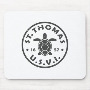 St Thomas Usvi Sea Turtle Mens Womens Kids Souveni Mouse Mat