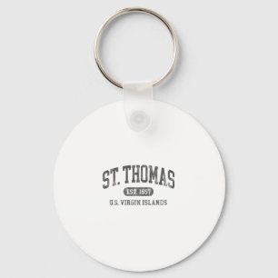 St Thomas Usvi Throwck Text Mens Womens Vacation S Key Ring