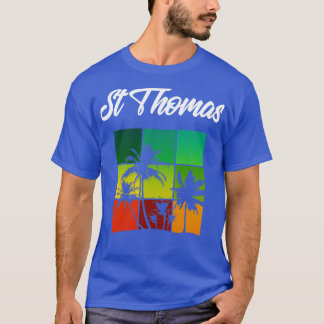 St Thomas Vacation Souvenir With Palm Trees T-Shirt