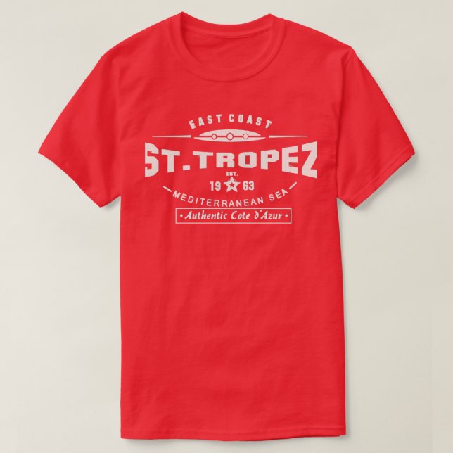 St Tropez Authentic T T-Shirt (Design Front)