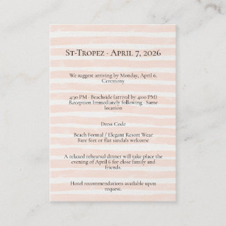 St. Tropez Destination Wedding Enclosure Card