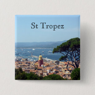 st tropez france 15 cm square badge