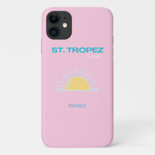 St Tropez, France, Preppy, Pink iPhone 11 Case