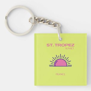 St Tropez, Preppy, Green Key Ring