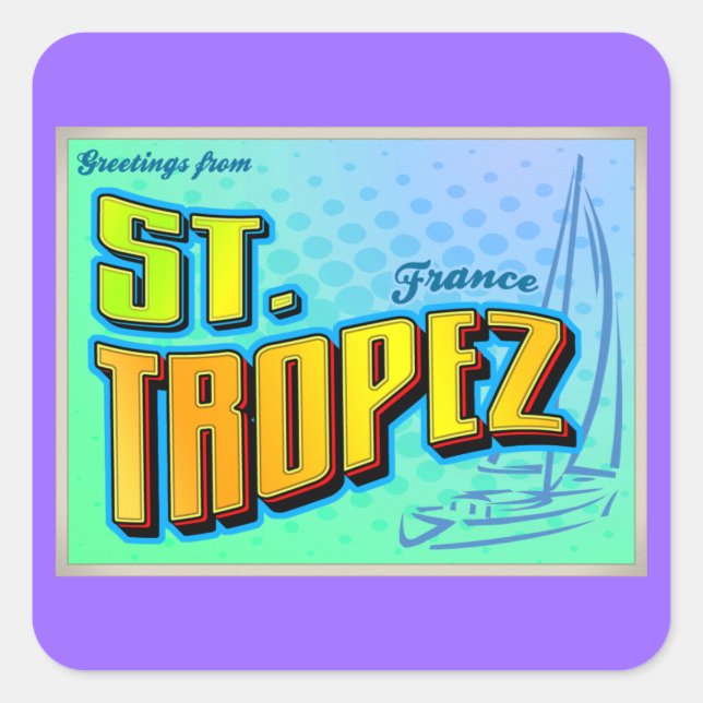 ST. TROPEZ SQUARE STICKER (Front)