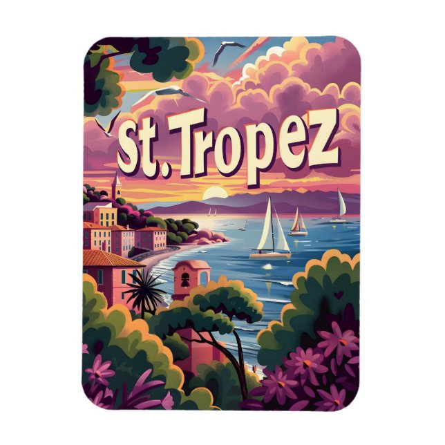 St.Tropez Sunset Magnet (Vertical)