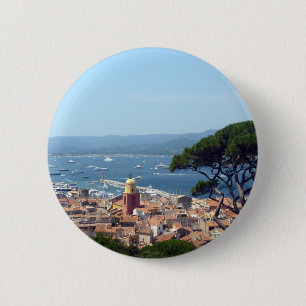 st tropez view 6 cm round badge