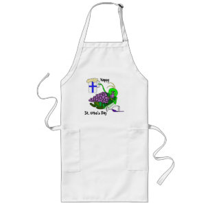 St. Urho Apron with Drunk Grasshopper