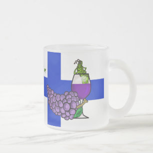 St. Urho Beer Mug Grasshopper in Wine Glass