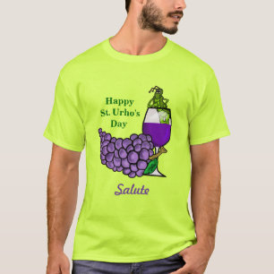 St. Urho Bottoms Up! + Salute Two-sided T-shirt