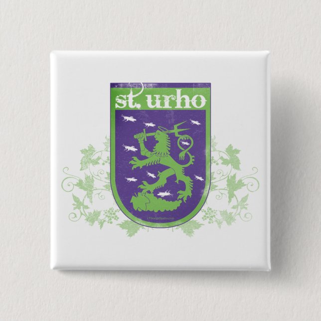 St. Urho Coat of Arms - Button (Front)