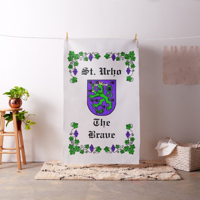 St. Urho Fabric Flag Finnish Coat of Arms (In Situ)