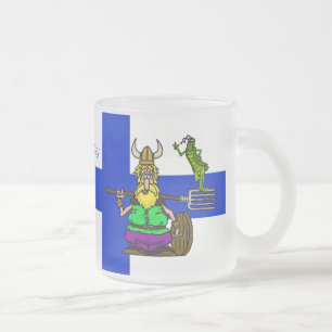 St. Urho Finnish Flag Peace Grasshopper Beer Mug