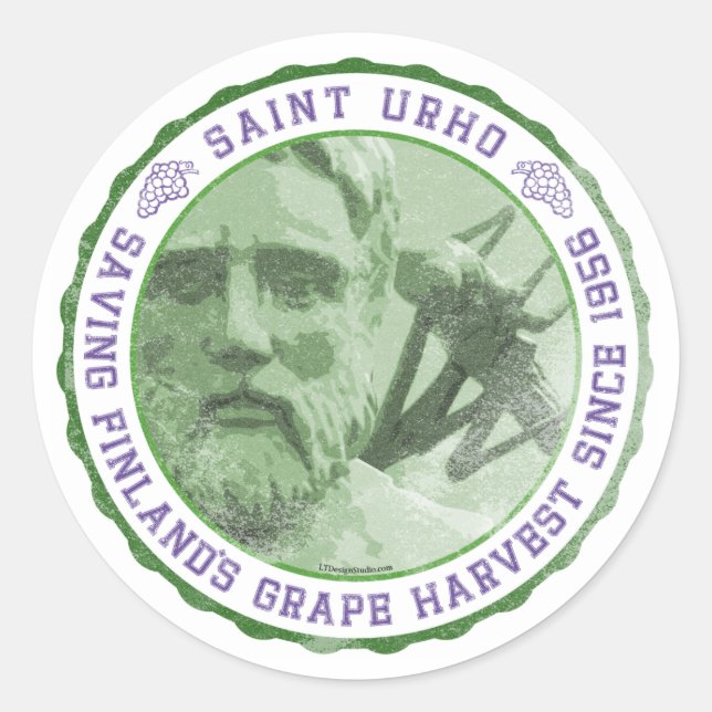 St. Urho Seal - Stickers (Front)