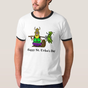 St. Urho T-shirt with Stabbed Grasshopper