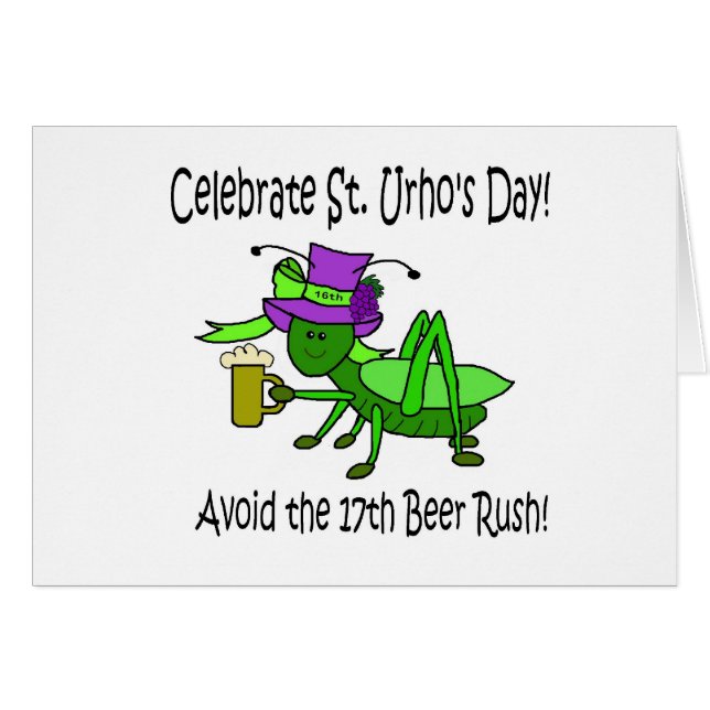 St. Urho's Day Card (Front Horizontal)