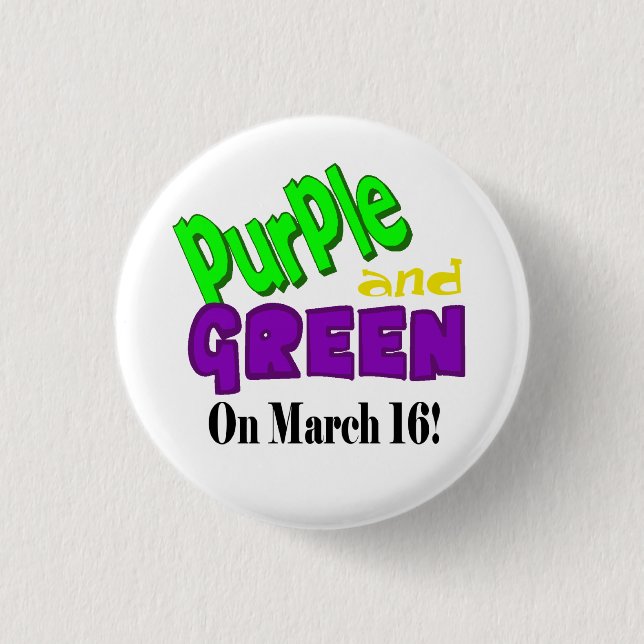 St. Urho's Day Purple and Green Buttons (Front)