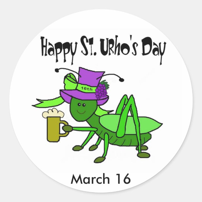 St. Urho's Day Stickers (Front)