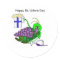 St. Urho's Day Stickers with Drunken Grasshopper
