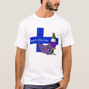 St. Urho's Day T-Shirt with Grasshopper and Grapes
