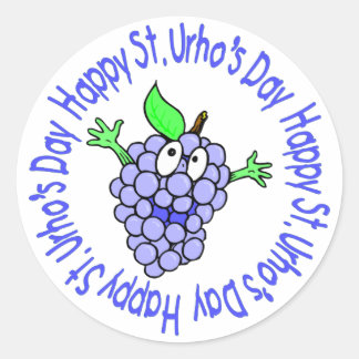 St. Urho's Tees and Gifts for Kids and Adults Classic Round Sticker