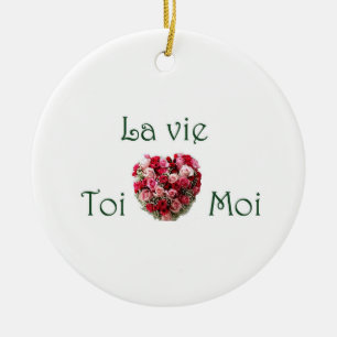 St Valentin Ornement  V Ceramic Tree Decoration