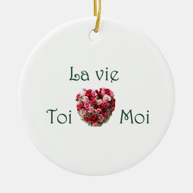 St Valentin Ornement  V Ceramic Tree Decoration (Front)