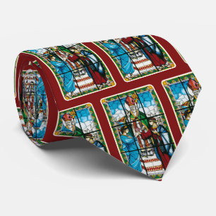 St. Valentine Day Stained-Glass Church Window Tie