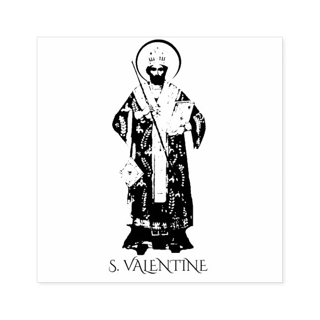 St. Valentine Priest Bishop Rubber Stamp (Imprint)