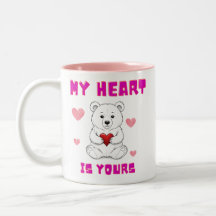 St Valentine's Coffee Cup with Pink Inner
