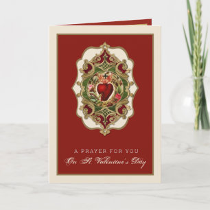 St. Valentine's Day Religious Jesus Prayer Card