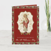 St. Valentine's Day Religious Jesus Prayer Card