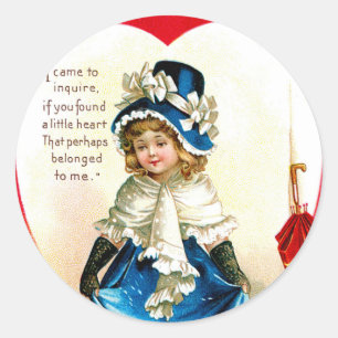 St. Valentine's Greeting Classic Round Sticker