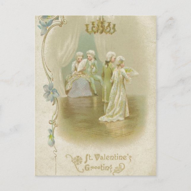 St. Valentine's Greetings Holiday Postcard (Front)