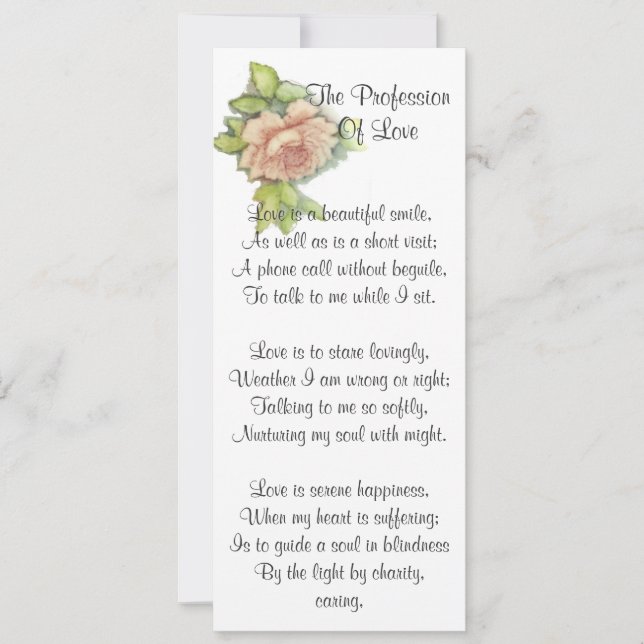 ST. Valentine's Poem-Customise Invitation (Front)