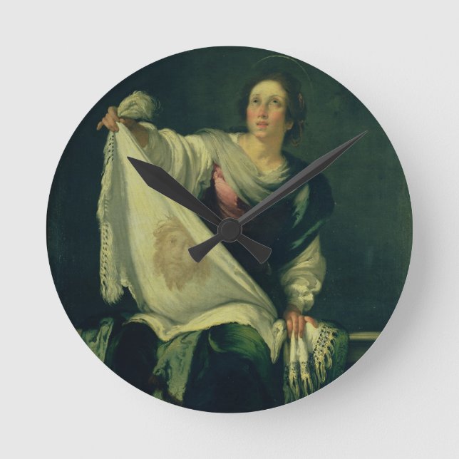 St. Veronica, 1625-30 (oil on canvas) Round Clock (Front)