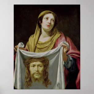 St. Veronica Holding the Holy Shroud Poster