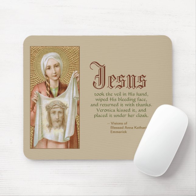 St. Veronica of Jerusalem (JM 60) Mouse Mat (With Mouse)
