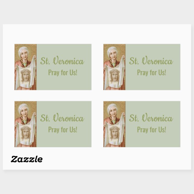 St. Veronica of Jerusalem (JM 60) Rectangular Sticker (Sheet)