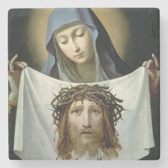 St. Veronica Stone Coaster (Front)