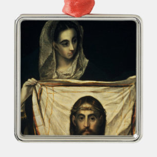 St.Veronica with the Holy Shroud Metal Tree Decoration