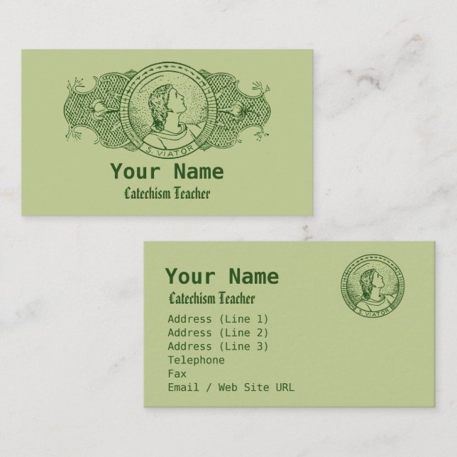 St. Viator of Lyon the Catechist (LD 001) Business Card (Front/Back)